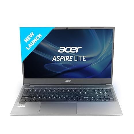 Acer Aspire Lite 11th Gen Intel Core i3 Premium Metal Laptop (8GB RAM/256GB SSD/Windows 11 Home) AL15-51, 39.62cm (15.6") Full HD Display, Metal Body, Steel Gray, 1.59 Kg