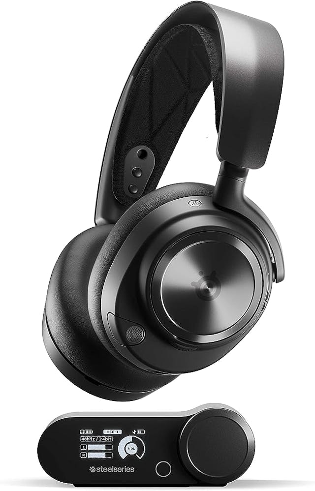 SteelSeries Arctis Nova Pro Wireless Multi-System Gaming Headset - Premium Hi-Fi Drivers - Active Noise Cancellation - Infinity Power System - Stealth Retractable Mic - PC, PS5/PS4, Switch, Mobile