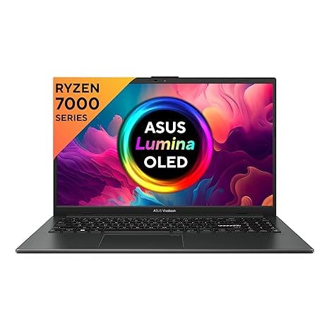 ASUS Vivobook Go 15 OLED (2023), AMD Ryzen 5 7520U, 15.6" (39.62 cms) FHD OLED, Thin and Light Laptop (16GB/512GB SSD/Windows 11/Office 2021/Backlit KB/Black/1.63 kg), E1504FA-LK545WS