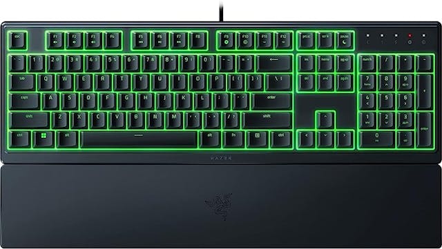 Razer Ornata V3 X Gaming Keyboard: Low-Profile Keys - Silent Membrane Switches - Spill Resistant - Chroma RGB Lighting - Ergonomic Wrist Rest - Classic Black