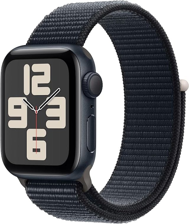 Apple Watch SE (2nd Gen) [GPS 40mm] Smartwatch with Midnight Aluminum Case with Midnight Sport Loop. Fitness & Sleep Tracker, Crash Detection, Heart Rate Monitor, Carbon Neutral