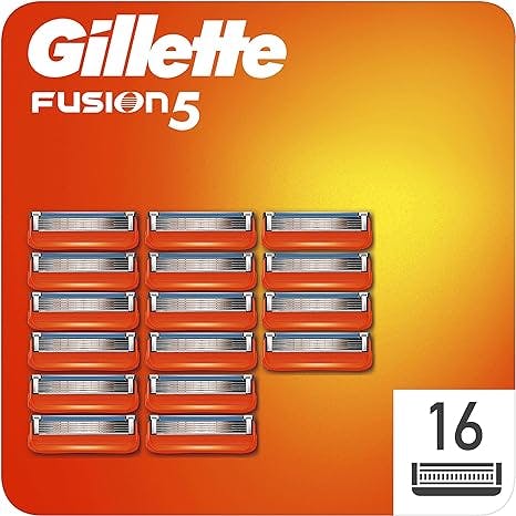 Gillette Fusion 5 Cuchillas de Afeitar Hombre, Paquete de 16 Cuchillas de Recambio (el embalaje puede variar)