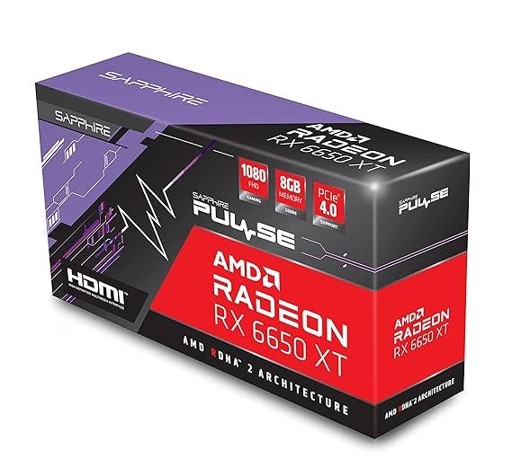 Sapphire Pulse AMD Radeon RX 6650 XT pci_e_x16 Graphic Card with 8 GB GDDR6, AMD RDNA 2