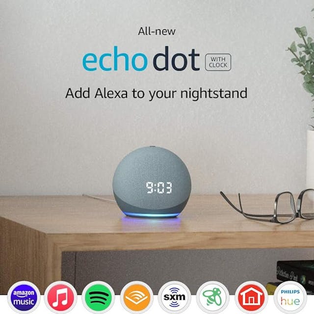 Certified Refurbished Echo Dot (4th Gen) | Smart speaker with clock and Alexa | Twilight Blue